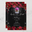 Search for black red silver wedding invitations Roses