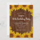 Search for sunflower 50th birthday invitations Rustic