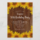 Search for sunflower 50th birthday invitations Floral