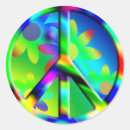 Search for flower peace sign stickers Rainbow