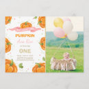 Search for pink pumpkin 1st birthday invitations Girl