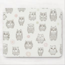 Search for cute owl art mouse mats Cartoon