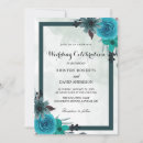 Search for teal and black wedding invitations Floral