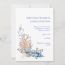 Search for coral beach wedding invitations Dusty blue