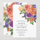 Search for coral and purple wedding invitations Boho