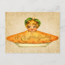 Search for vintage little girl christmas cards Mistletoe