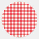 Search for red and white gingham stickers Pattern