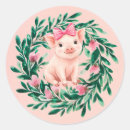 Search for baby pig stickers Watercolor