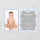 Search for boys blue damask christening invitations Baby