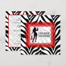Search for zebra bridal shower invitations Red
