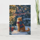 Search for orange cat christmas cards Pets