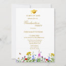Search for green and orange graduation invitations Botanical floral garden party