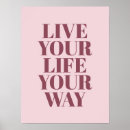 Search for quotes to live by posters Typography