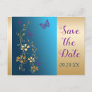 Search for purple and gold save the date postcards Flowers