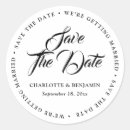 Search for black save the date stickers Typography
