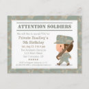 Search for soldier birthday invitations Party