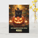 Search for pumpkin halloween cards Cat
