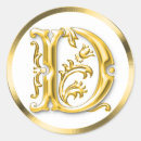 Search for letter d wedding stickers Initial