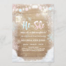 Search for snow gender reveal invitations He or she