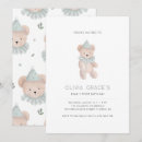 Search for girl teddy bear birthday invitations Rustic