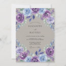 Search for blue and lavender wedding invitations Watercolor