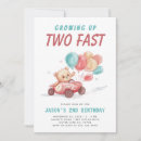 Search for race car birthday invitations 2 fast
