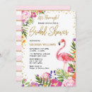 Search for pink flamingo bridal shower invitations Summer