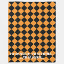 Search for orange gingham blankets Orange and black