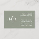 Search for monogram logo business cards Initials