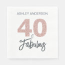 Search for blush napkins 40th birthday
