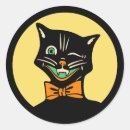 Search for vintage cat art stickers Halloween
