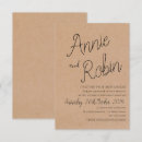 Search for brown kraft paper wedding invitations Minimalist