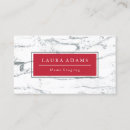 Search for white marble business cards Feminine