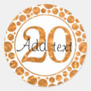 Search for 20th birthday party stickers Gold