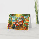 Search for surfing santa christmas cards Beach