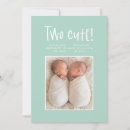 Search for twin birth announcement cards Minimal