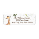 Search for jungle baby shower return address labels Giraffe