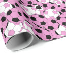 Search for soccer wrapping paper Pink