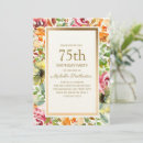 Search for red gold 75th birthday invitations Elegant