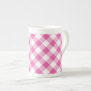 Search for pink white gingham mugs Chic