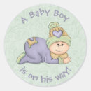 Search for birth announcement stickers Whimsical