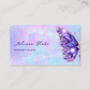 Search for purple butterfly business cards Aesthetician