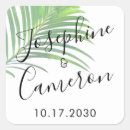 Search for modern beach wedding stickers Tropical