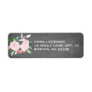 Search for chalkboard floral return address labels Flowers