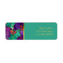 Search for purple green return address labels Red