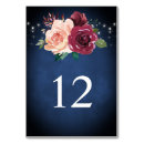Search for navy blue blush pink wedding table cards Floral