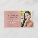 Search for graduation name business cards Rose gold