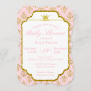 Search for royal princess baby shower invitations Pink and gold