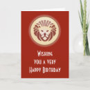 Search for lion birthday cards Zodiac