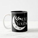 Search for love yourself mugs Black and white